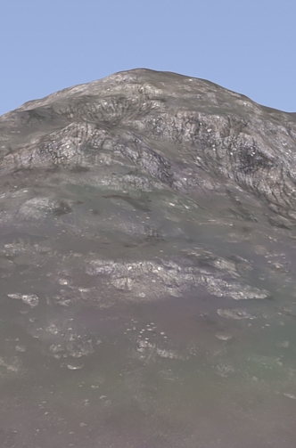 Sand and gravel mountain ground 3D model 3d model