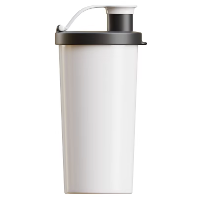 Portable White Tumbler with Black Lid for Daily Use and Travel 3d model