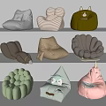 Lazy Sofa Caterpillar Sofa Children's Lazy Sofa Single Sofa Casual Sofa 3d model