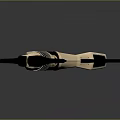 Purple And Golden Decorative Spear 3D Model With Elaborate Handle And Sharp Tip