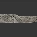 Long Strip Shaped Ancient Bronze Artifact With Carved Patterns Under Focused Lighting On Dark Background