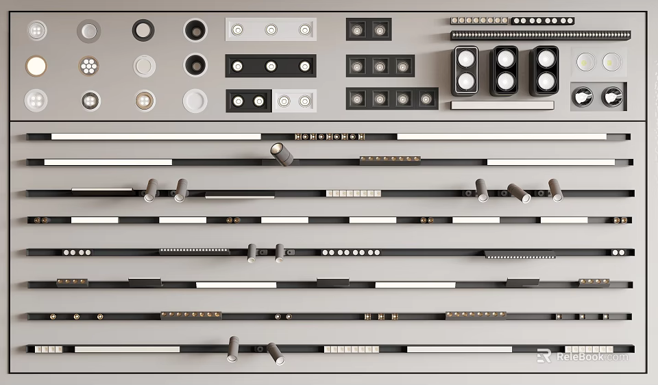 Modern Downlights and Spotlights With Various Styles LED Designs for Home Interior Use 3d model