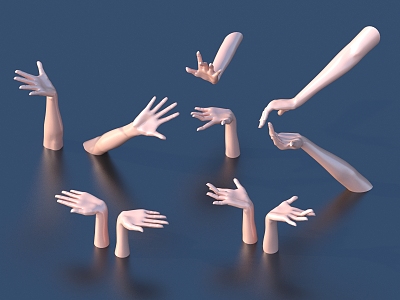 Hand Female Hand Posture Beautiful Hand 3d model