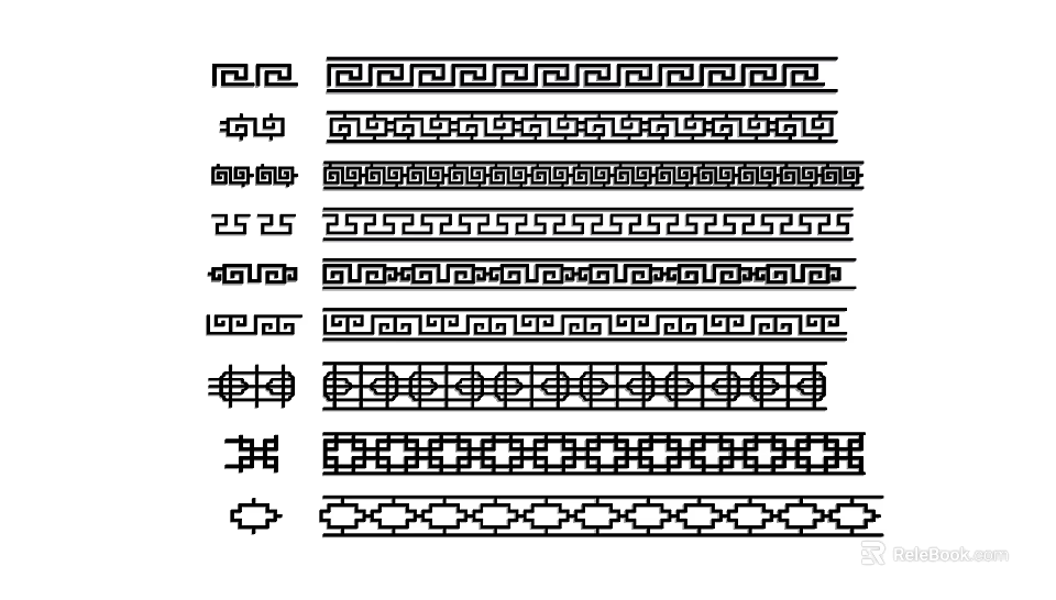 Various Decorative Partition Patterns With Geometric And Traditional Designs For Home Interior 3d model