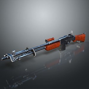 rifle semi-automatic rifle combat rifle battle rifle carbine war rifle attack rifle 3d model