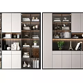Modern bookcase combination 3d model