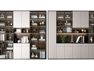 Modern bookcase combination 3d model