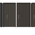 Modern Security Doors With Multiple Colors Wood Grain And Secure Lock Design 3d model