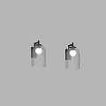 Two Modern Wall Sconces With White Shades And Warm Light For Home Decor