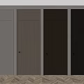 Modern Hinged Doors In Various Colors With Sleek Design For Interior Spaces 3d model