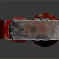 Industrial Red Adjustable Wrench Tool With Metal Body And Textured Handle
