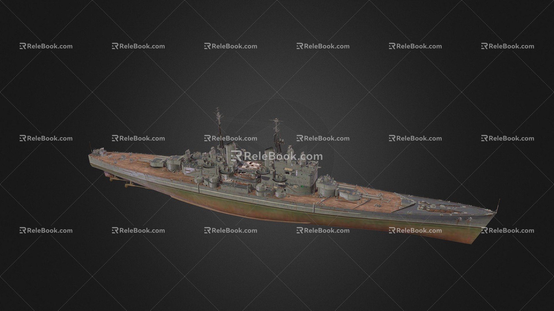 Warship Warship Destroyer Weapon Ship Cruiser Ship 21 3d model