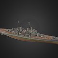 Warship Warship Destroyer Weapon Ship Cruiser Ship 21 3d model