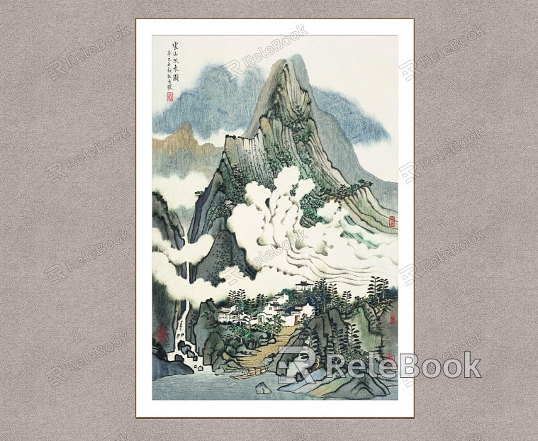 Decorative Painting Yunshan Scenery Picture Fang Jun Traditional Chinese Painting model