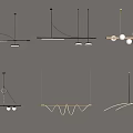 Sleek Modern Chandeliers Featuring Geometric Lines Curved Shapes And LED Lights