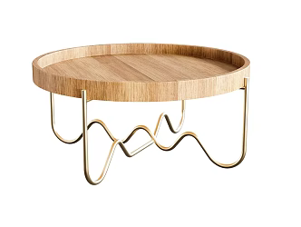 Brazil large cinnamon wood tea table 3d model