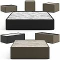 Modern Coffee Table Designs Featuring Marble Tops And Black Brown Frames 3d model