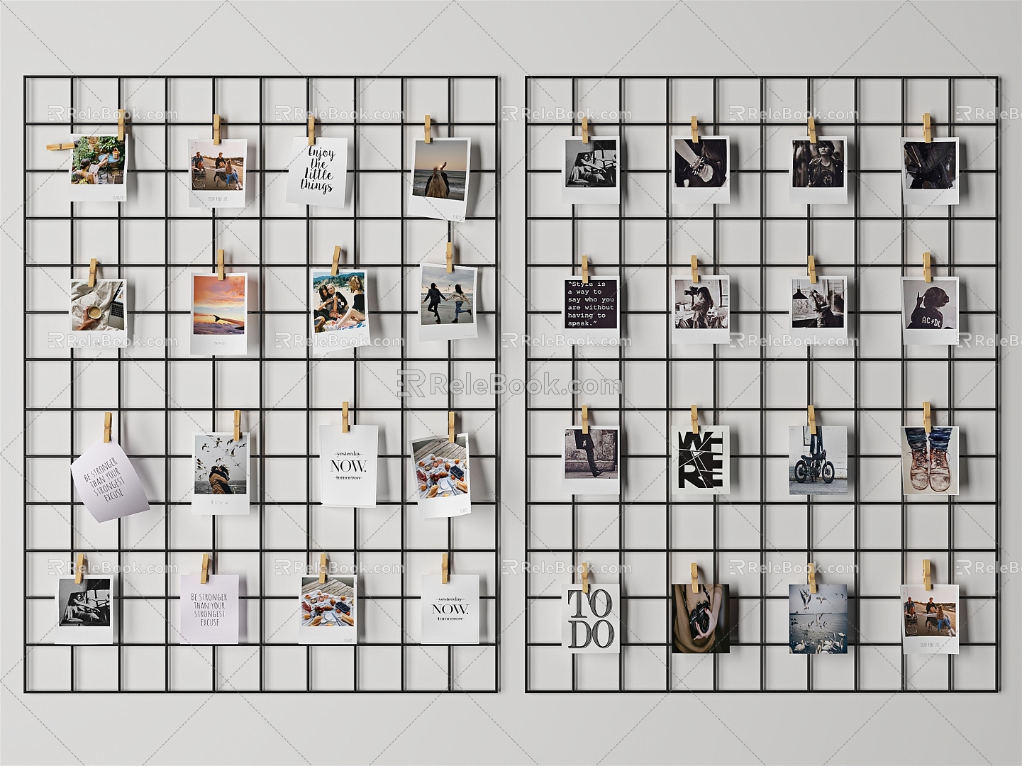 Modern photo wall 3d model