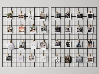 Modern photo wall 3d model