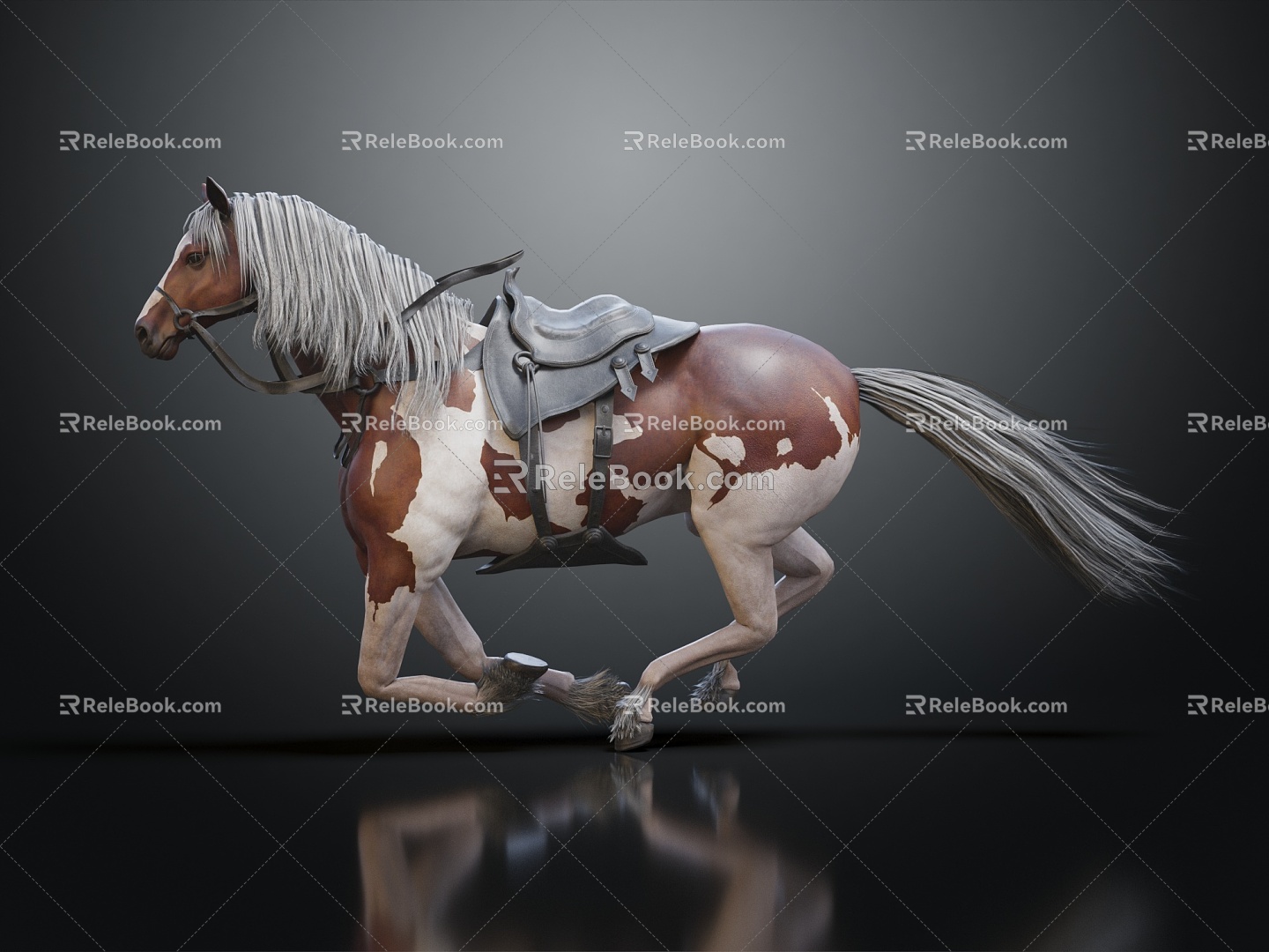 Modern Horse Steed Steed Mercedes 3d model