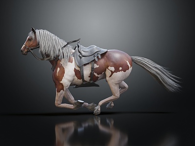 Modern Horse Steed Mercedes 3d model