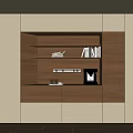 Modern Minimalist Dining Room Sideboard With Wooden White Panels Open Shelves And Coffee Machine