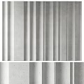 Modern Wall Paneling With Geometric Concrete Texture And Arranged Patterns 3d model
