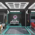 4S Auto Service Store With Modern Exterior Displayed Cars And Service Experience
