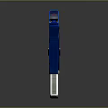 Modern Blue Tactical Submachine Gun With Metallic Finish Black Grip And Yellow Components