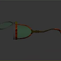 Elegant Jewelry Glasses With Gold Frame Red Accents And Light Tinted Lenses