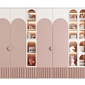 Modern Wardrobe Children Bookcase Decorative Cabinet 3d model