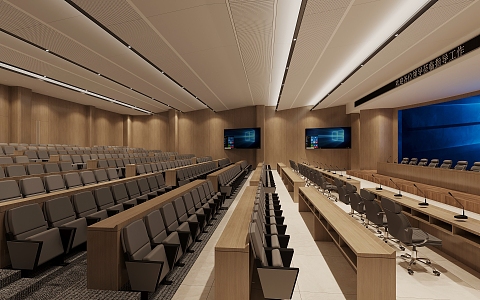 Multi-function lecture hall 3d model