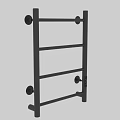 Modern Black Bathroom Towel Rack With Multiple Bars For Wall Mounting