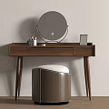 Modern Dressing Table Dressing Stool Blinds 3d model