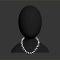 Silver Beaded Necklace Showcased On Black Mannequin Head For Daily Accessory