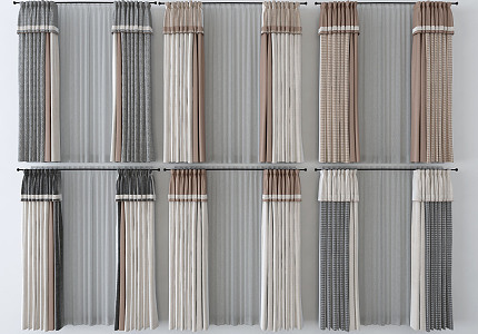 Modern Curtains 3d model