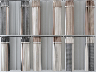 Modern Curtains 3d model