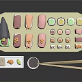 Colorful Assorted Sushi Platter With Nigiri Maki Soy Sauce Wasabi And Chopsticks