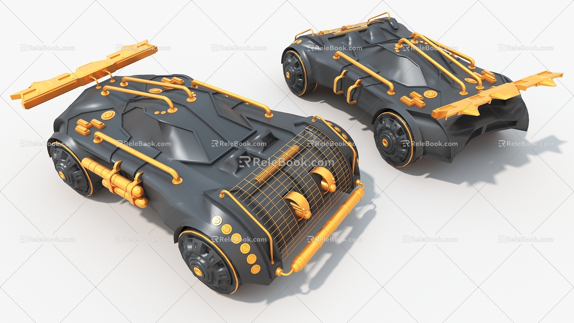 Car future machinery racing Cypunk cylinder hard surface high-tech industrial parts 3d model