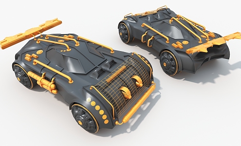 Car future machinery racing Cypunk cylinder hard surface high-tech industrial parts 3d model