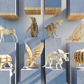 Modern Building Blocks Jigsaw Puzzle Ornaments 3d model