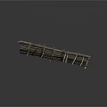 Handmade Wooden Bamboo Lattice Structure with Green Sticks and Rope Binding
