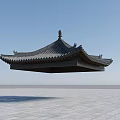 Traditional Chinese Roof Structure With Curved Eaves And Gray Tile Architectural Design