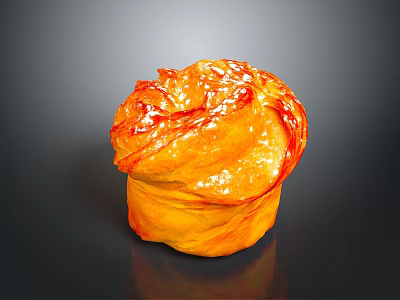 Orange Household Item With Shiny Surface And Wrinkled Texture For Home Decoration 3d model