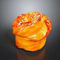 Orange Household Item With Shiny Surface And Wrinkled Texture For Home Decoration