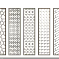 Stylish Metallic Room Dividers With Various Geometric Patterns And Decorative Designs
