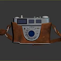 Vintage Classic Camera With Leather Strap And Retro Metal Body Design