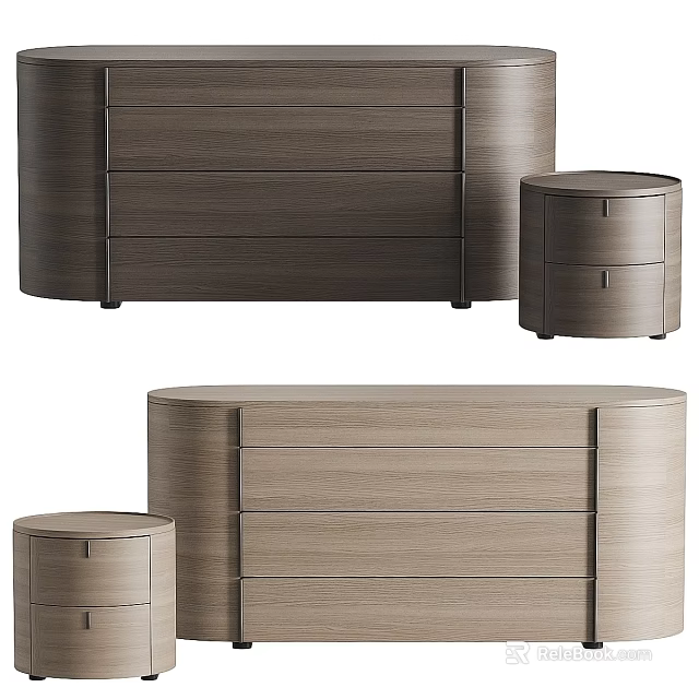 Modern Entryway Cabinet And Side Cabinet With Wooden Drawers And Sleek Storage Design 3d model 