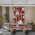 New Chinese Style Study 3d model