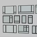 Modern windows combination windows glass windows floor-to-ceiling windows balcony windows bay windows bedroom windows sliding windows casement windows doors and windows 3d model